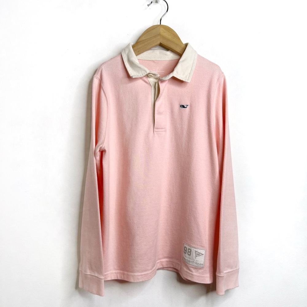 Vineyard Vines Boys' Solid Rugby Shirt NWOT Size S (8-10)